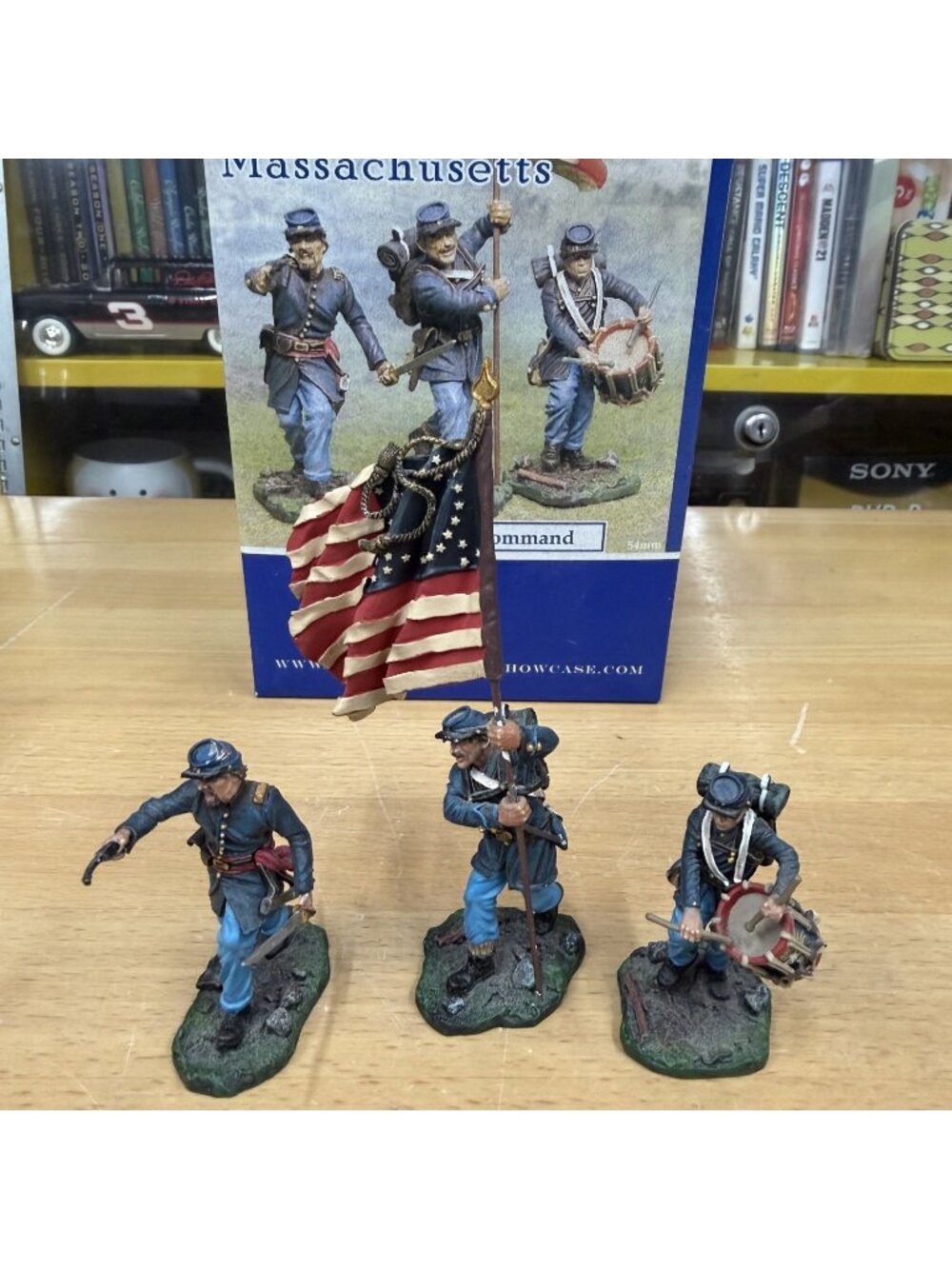 Collectors Showcase CS00413 20th Massachusetts Command Civil War 54mm 3pc Boxed